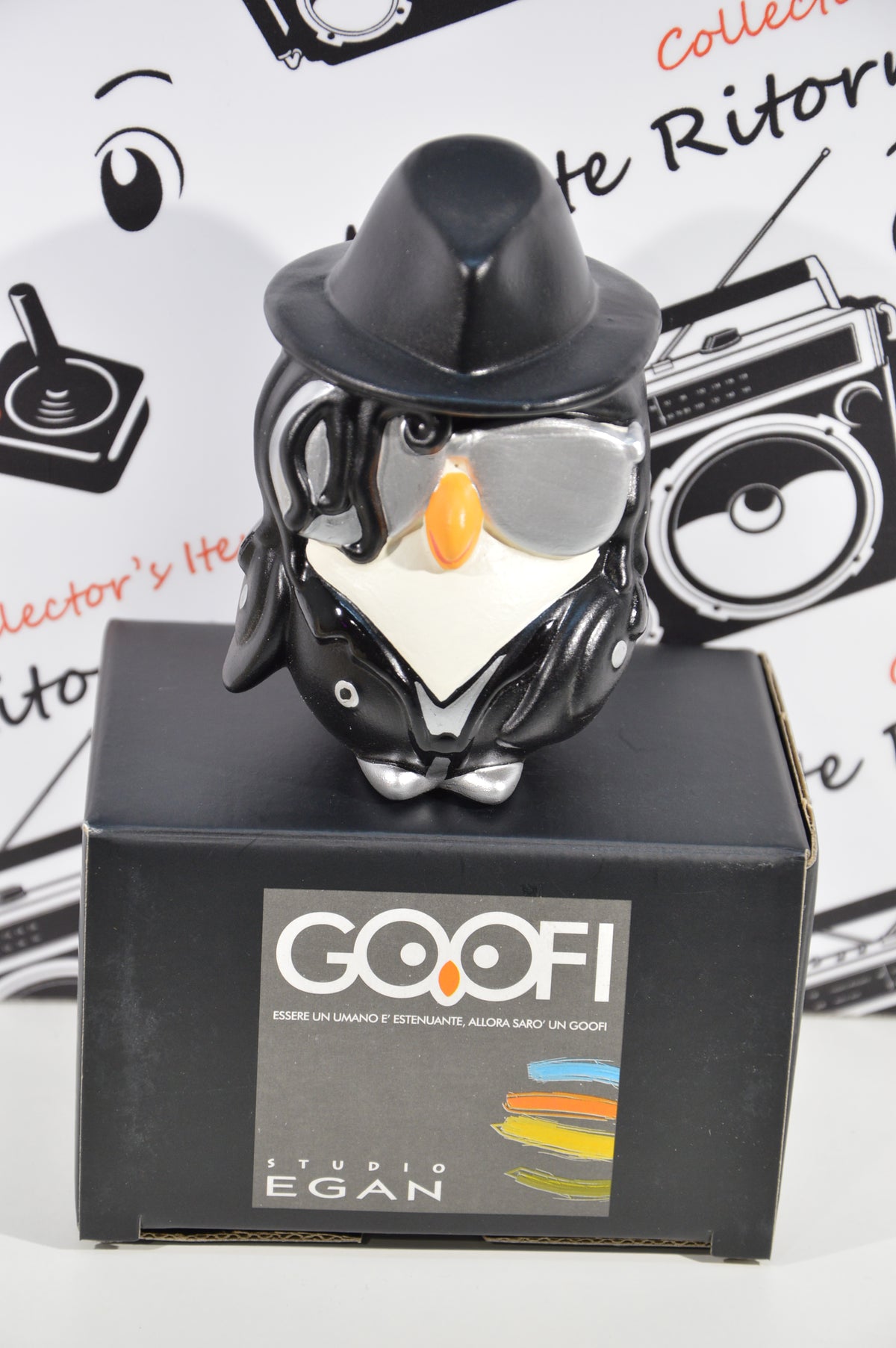 Goofi studio Michael Jackson idea regalo gufi da collezione in ceramica