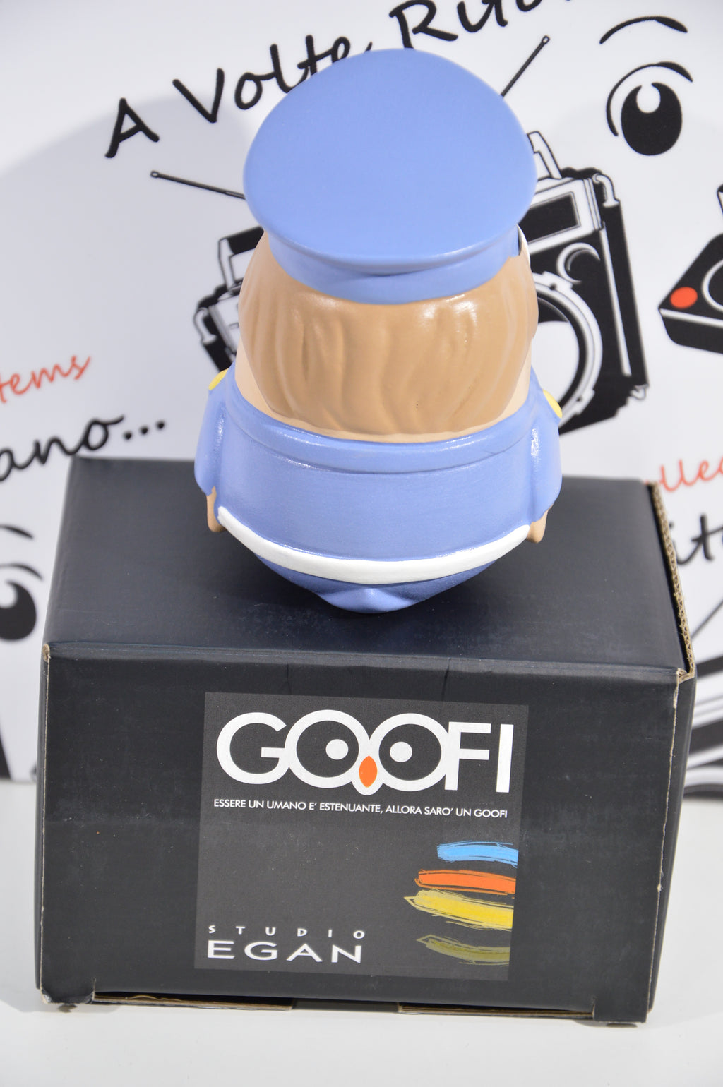 Goofi studio Polizia stradale idea regalo gufi da collezione in ceramica