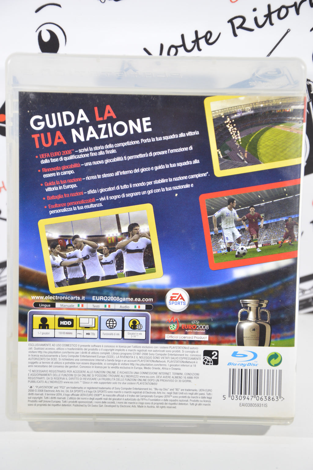 Uefa Euro 2008 Austria-Switzerland PlayStation 3 3+ Multilingua