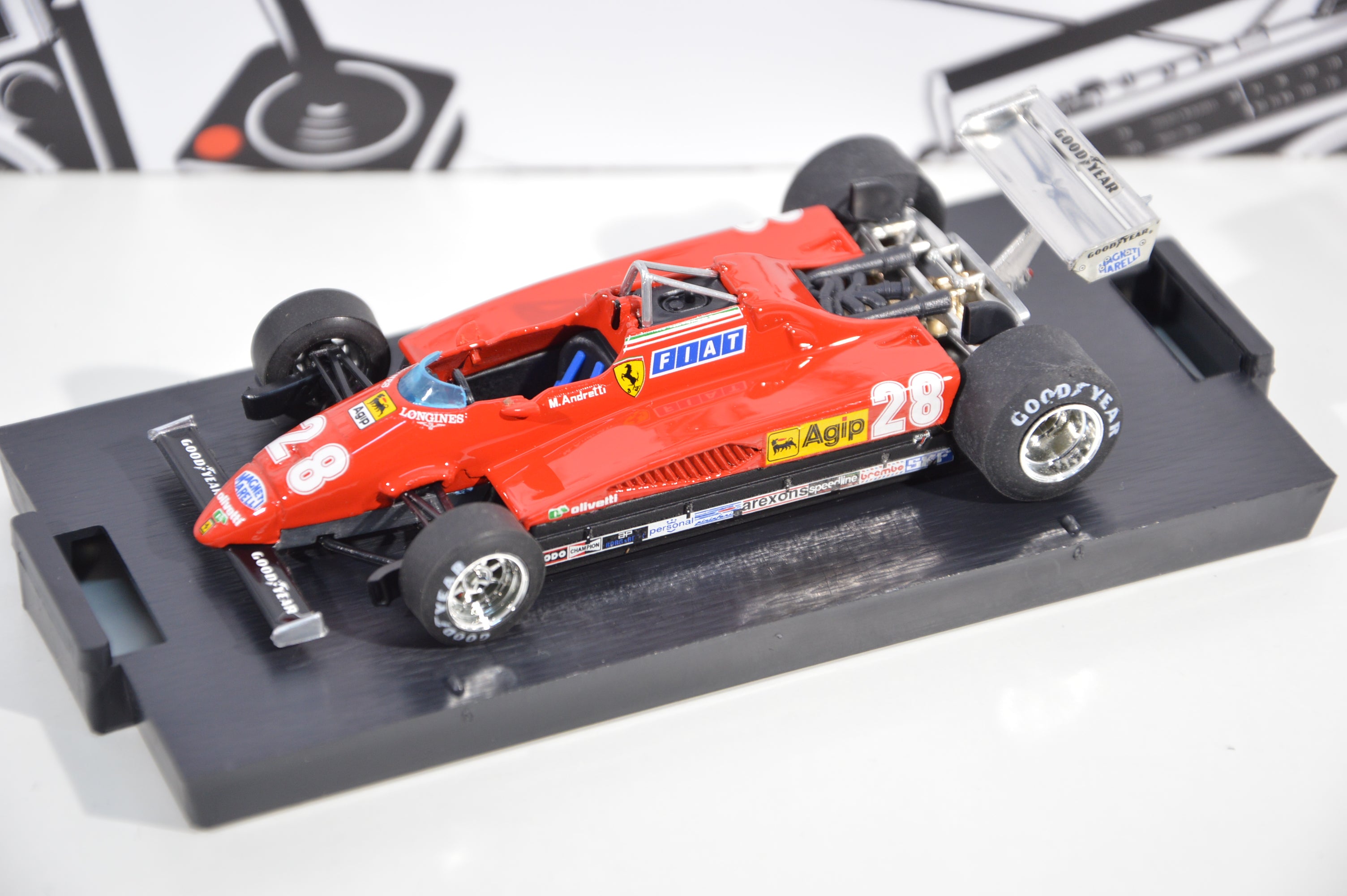 Ferrari 126 c2 Gp Italia 1982 3° Mario Andretti Brumm 1:43