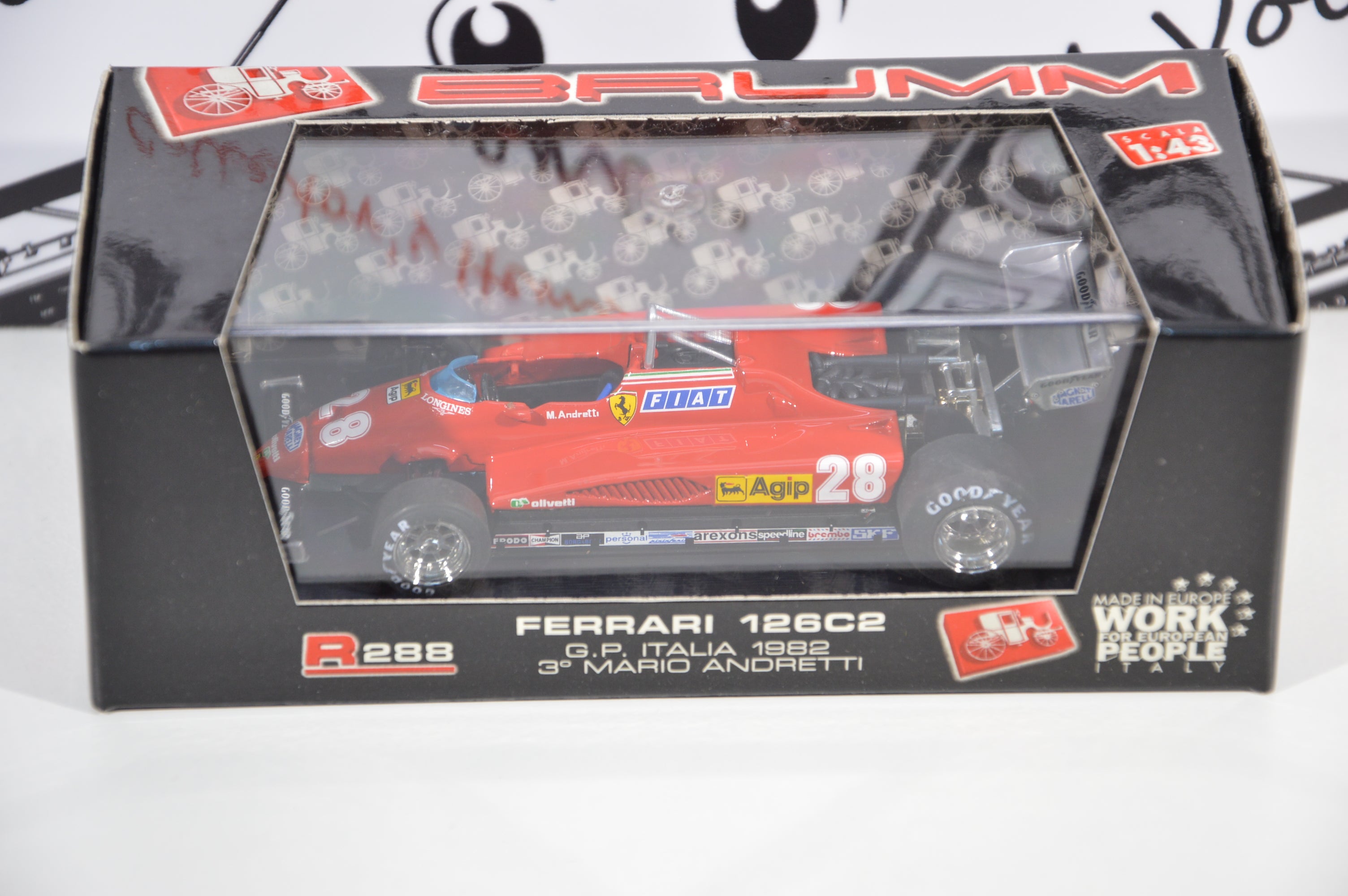 Ferrari 126 c2 Gp Italia 1982 3° Mario Andretti Brumm 1:43