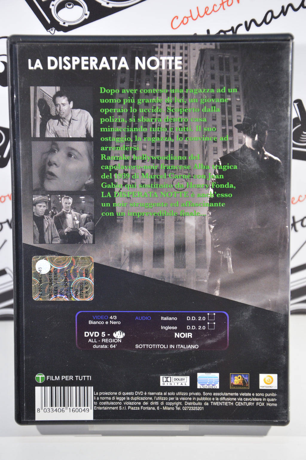 La disperata notte Dvd