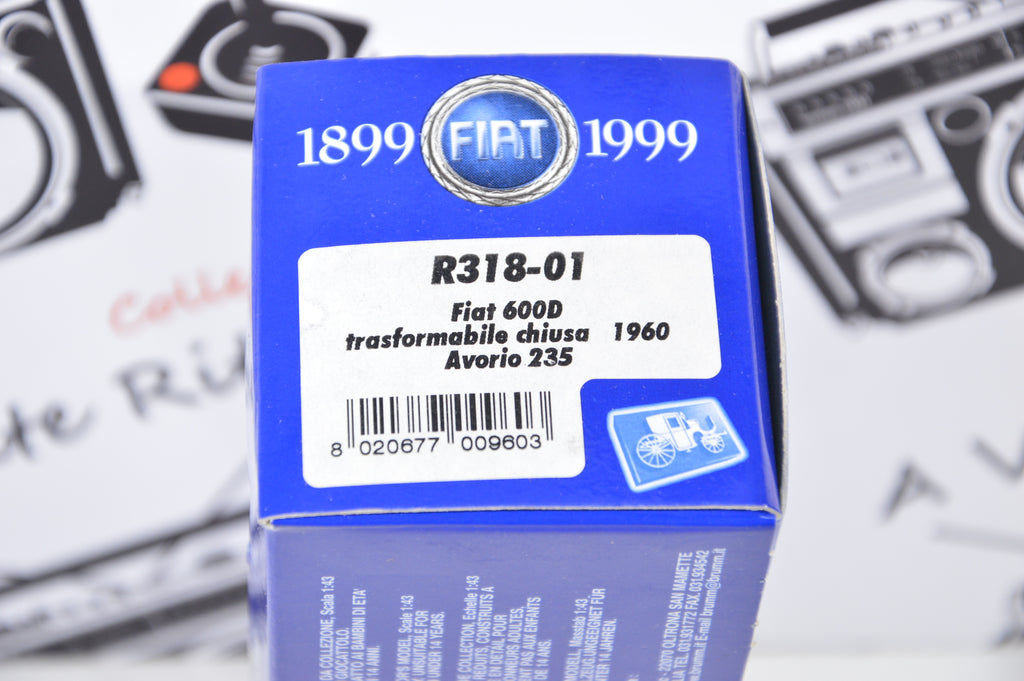 Fiat 600D trasformabile chiusa 1960 avorio 235 Brumm 1:43