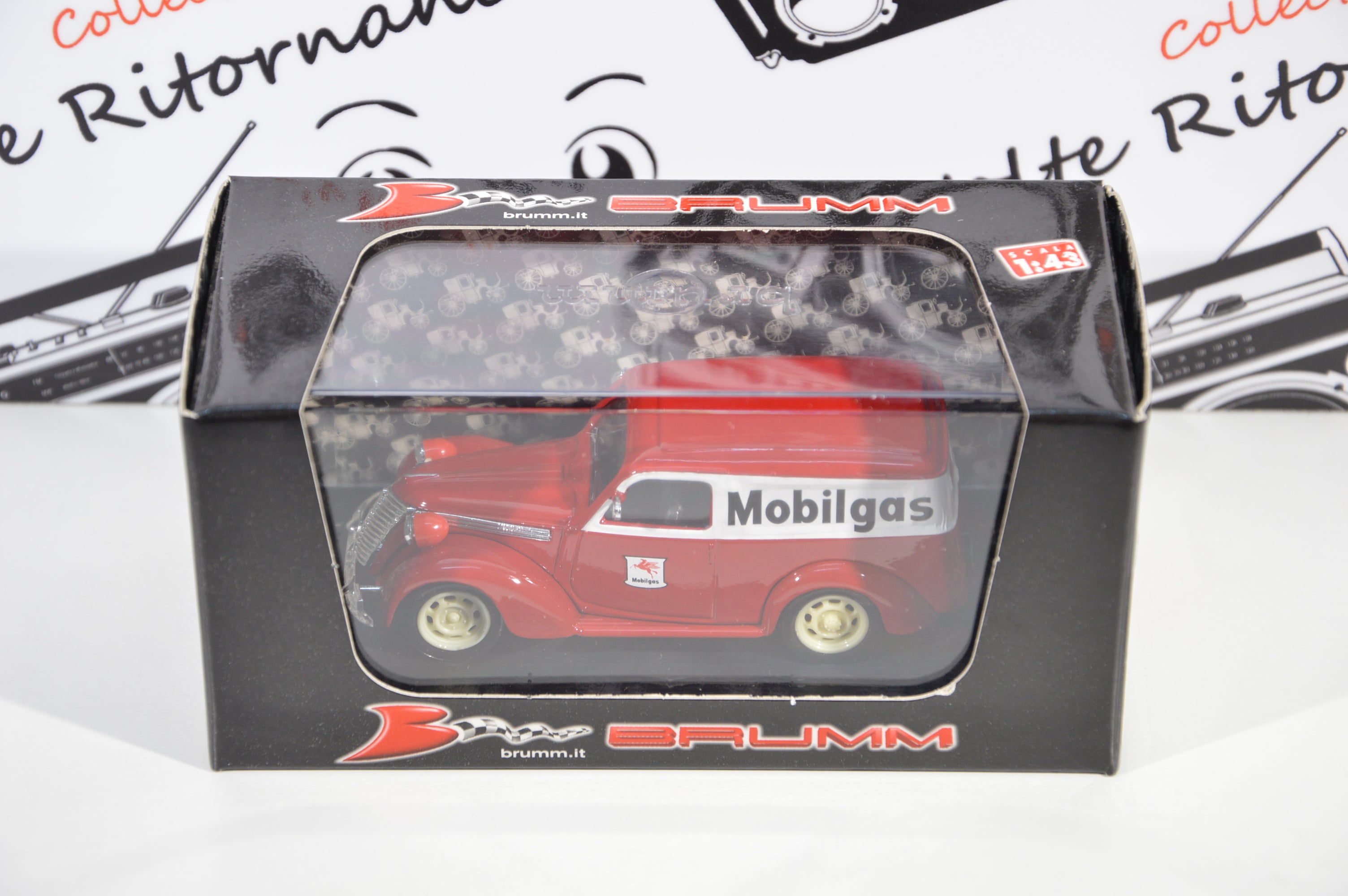 Fiat 1100 E Furgone Mobilgas 1956 Brumm 1:43