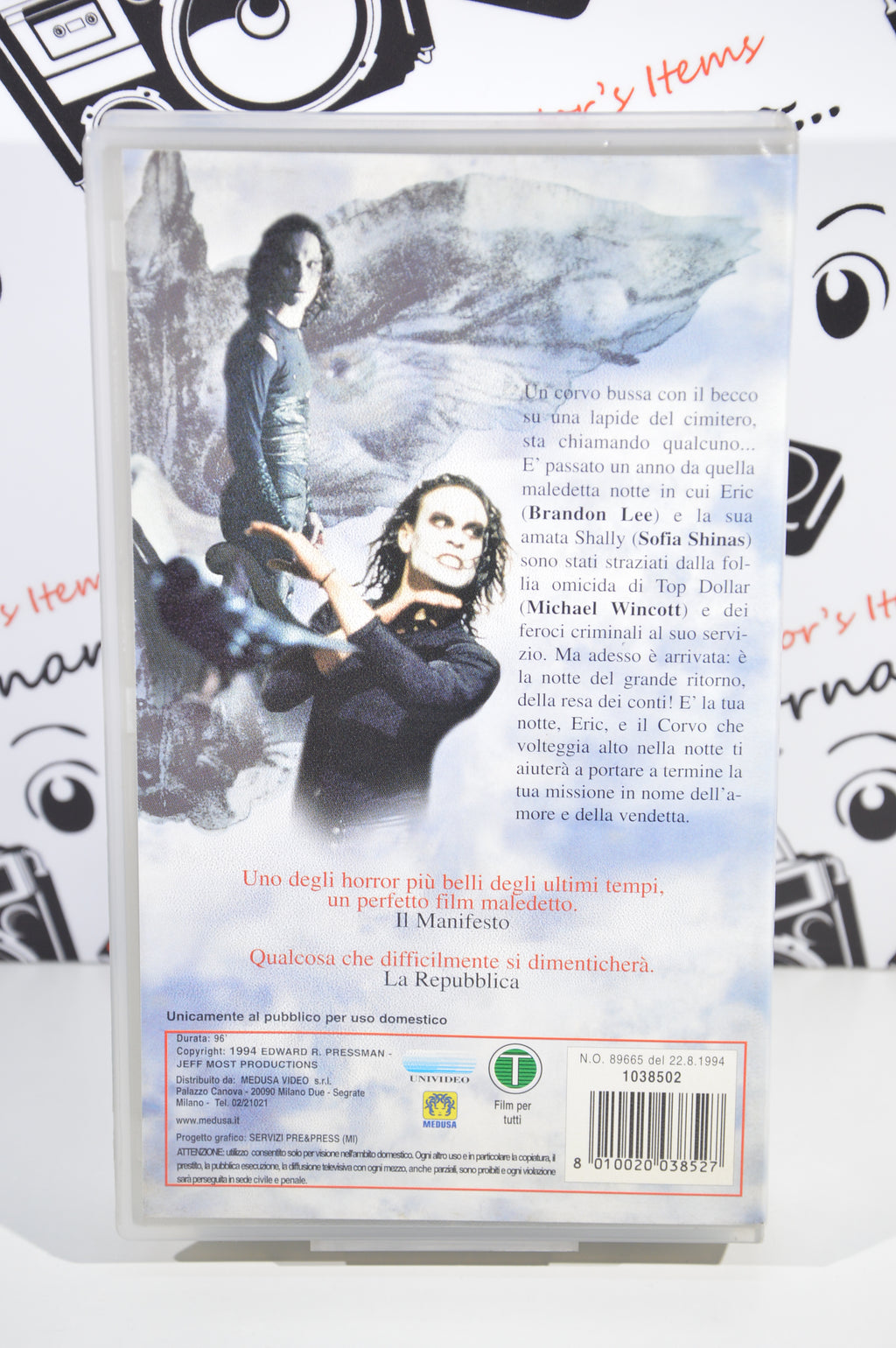 Il corvo The crow VHS