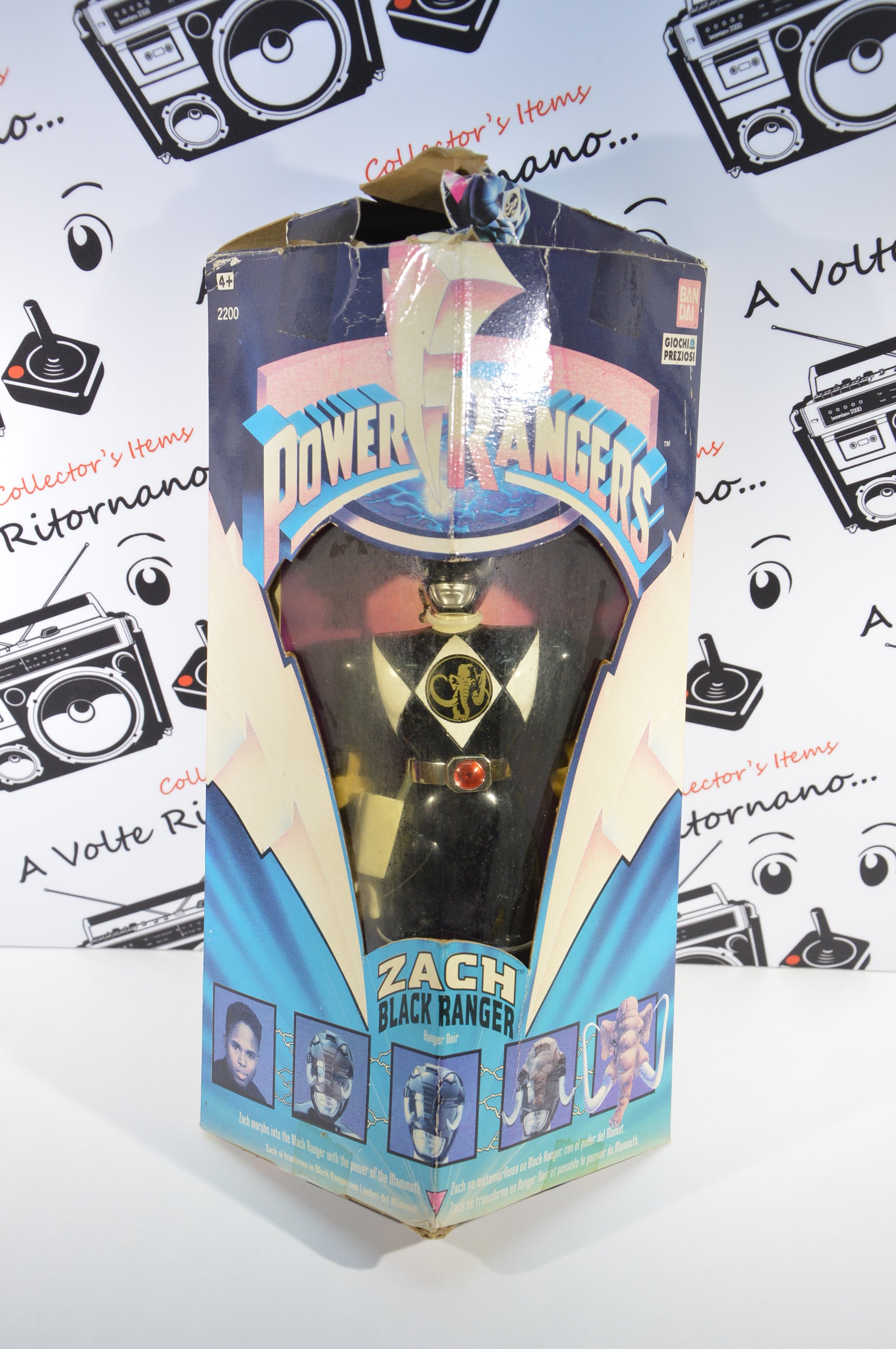 Power Rangers Zach Black ranger Bandai Giochi preziosi 1993