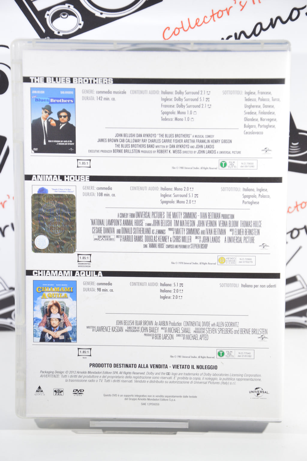 John Belushi collection Cofanetto 3 dvd