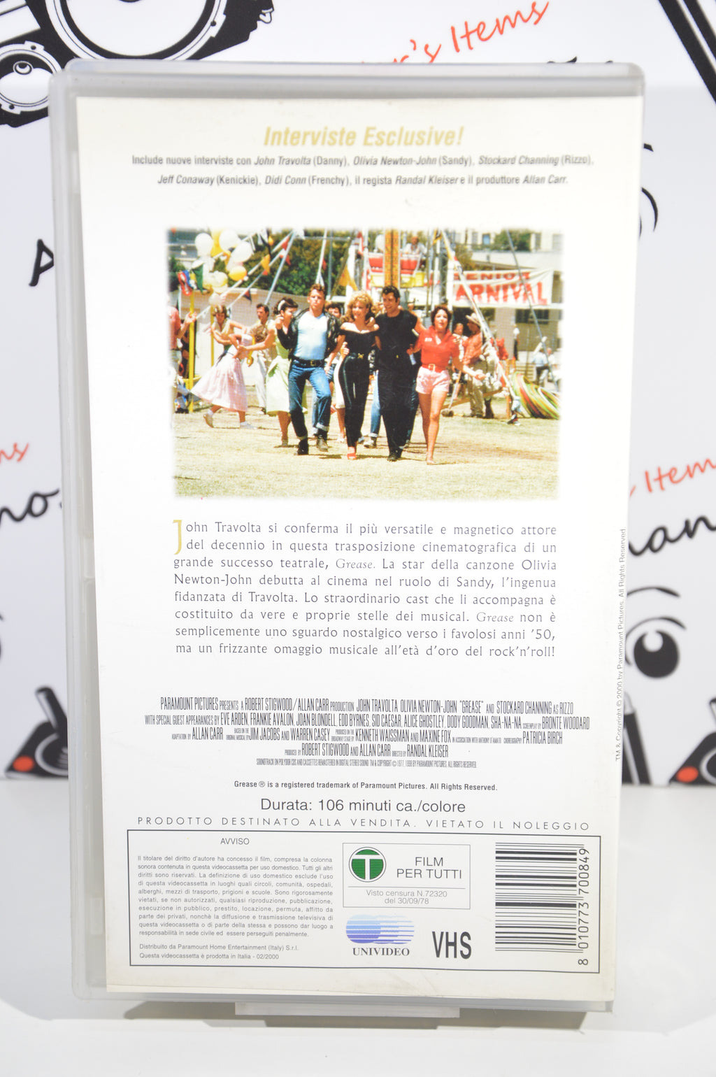 Grease VHS 20° anniversario