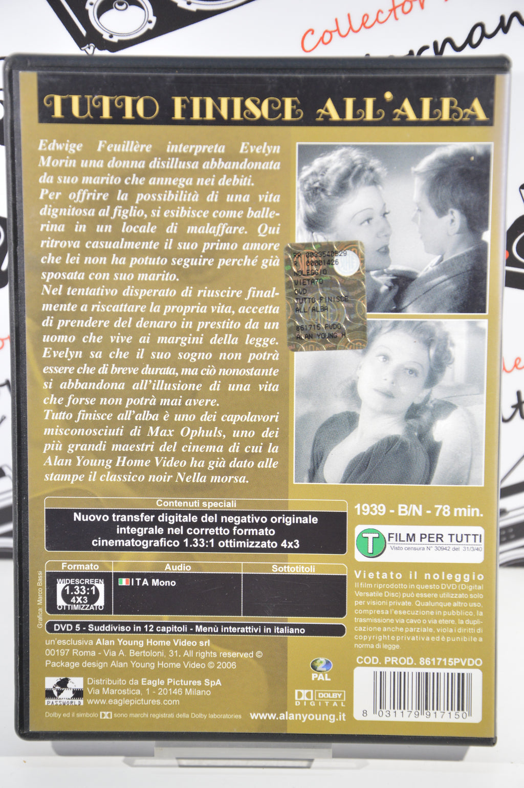 Tutto finisce all'alba Dvd