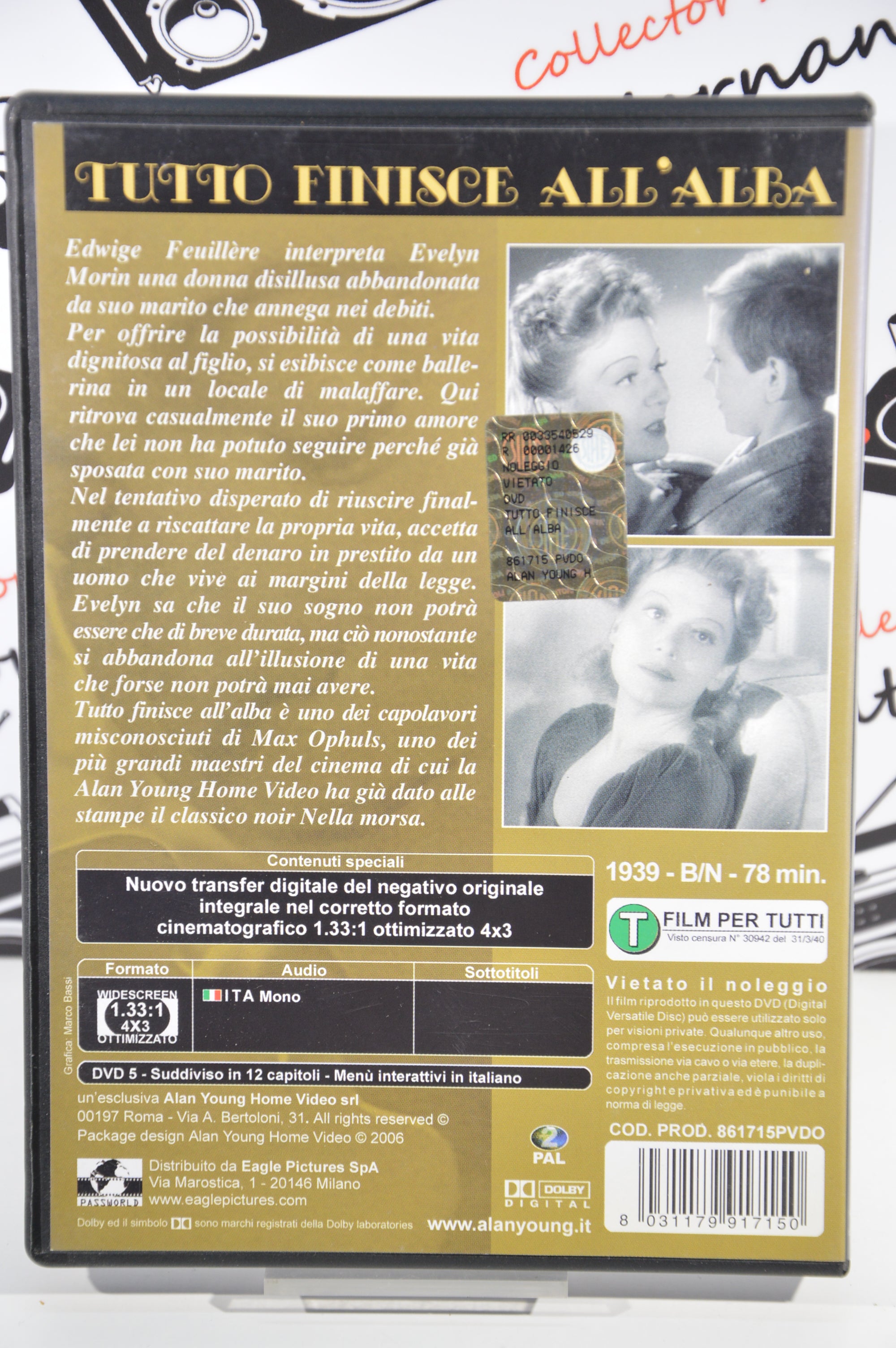 Tutto finisce all'alba Dvd