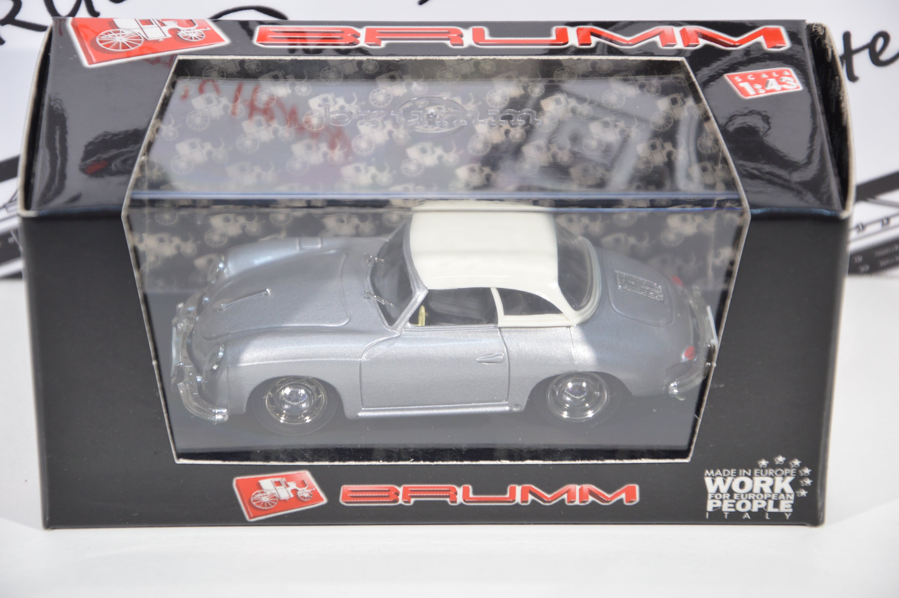Porsche 356 Hard top 1952 argento Brumm 1:43
