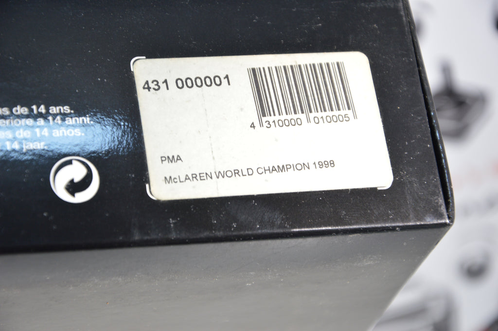Mclaren World Champion Formula 1 1998 Minichamps 1:43