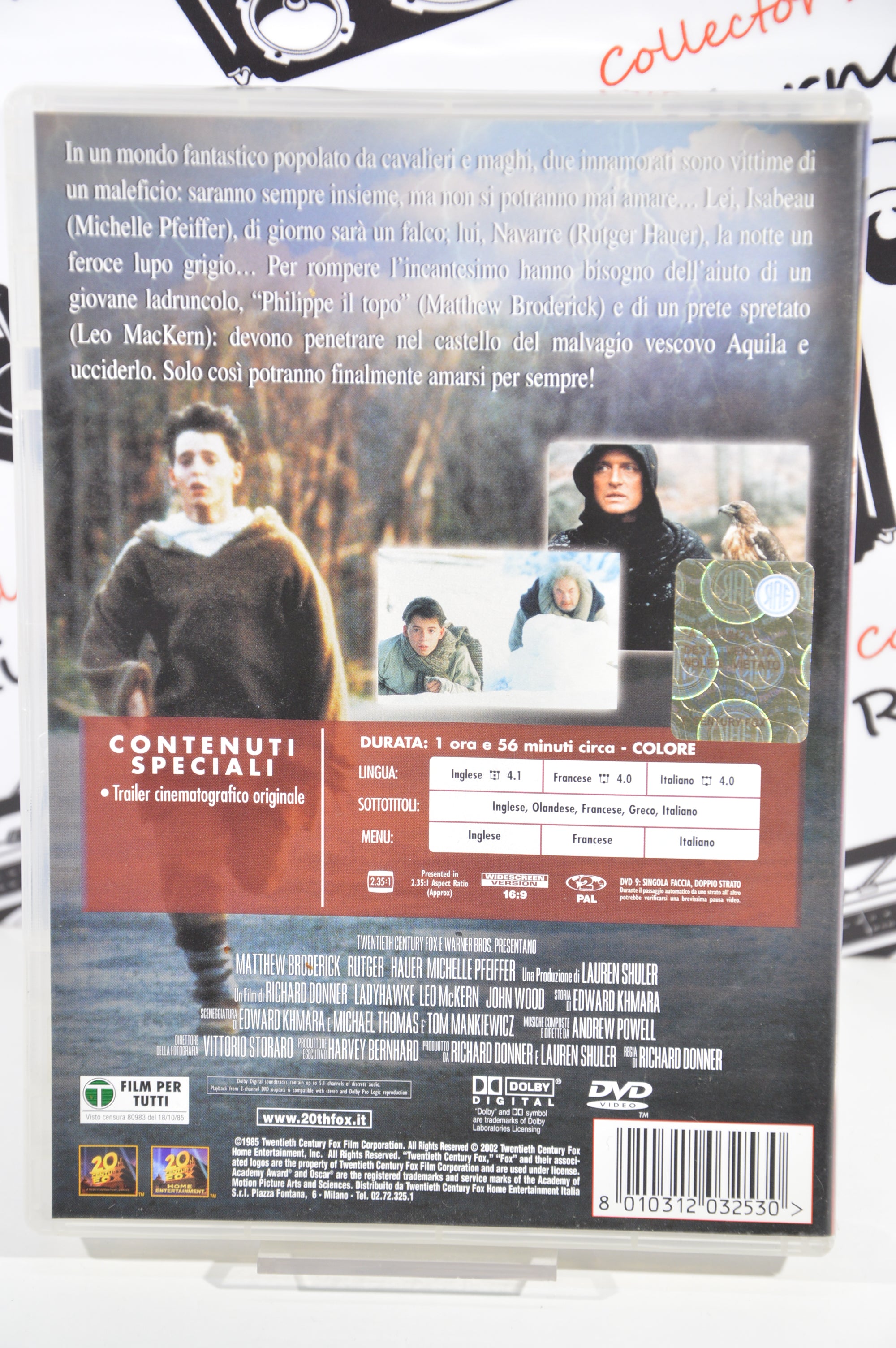 Ladyhawke Dvd