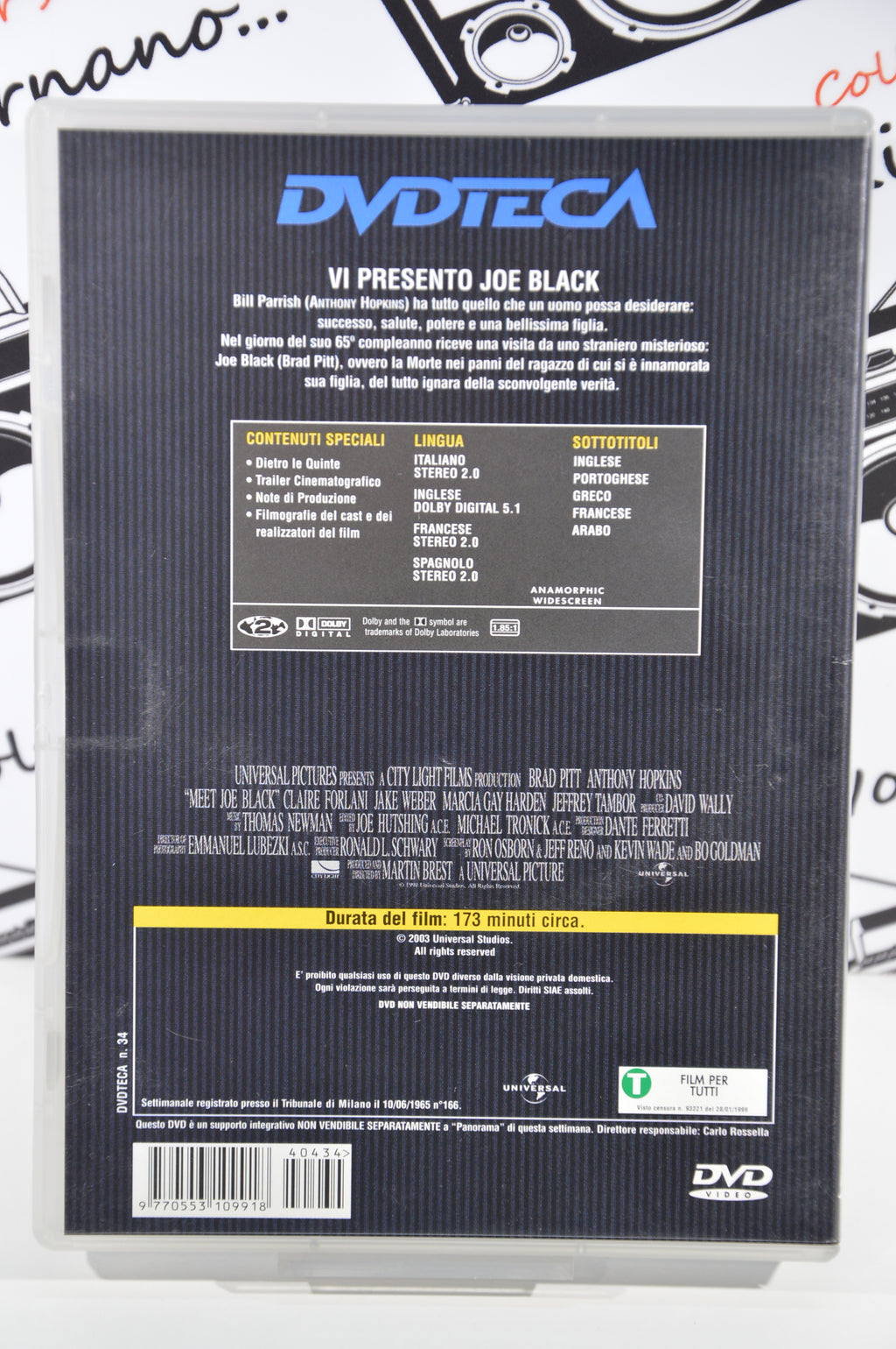 Vi presento Joe Black Dvd