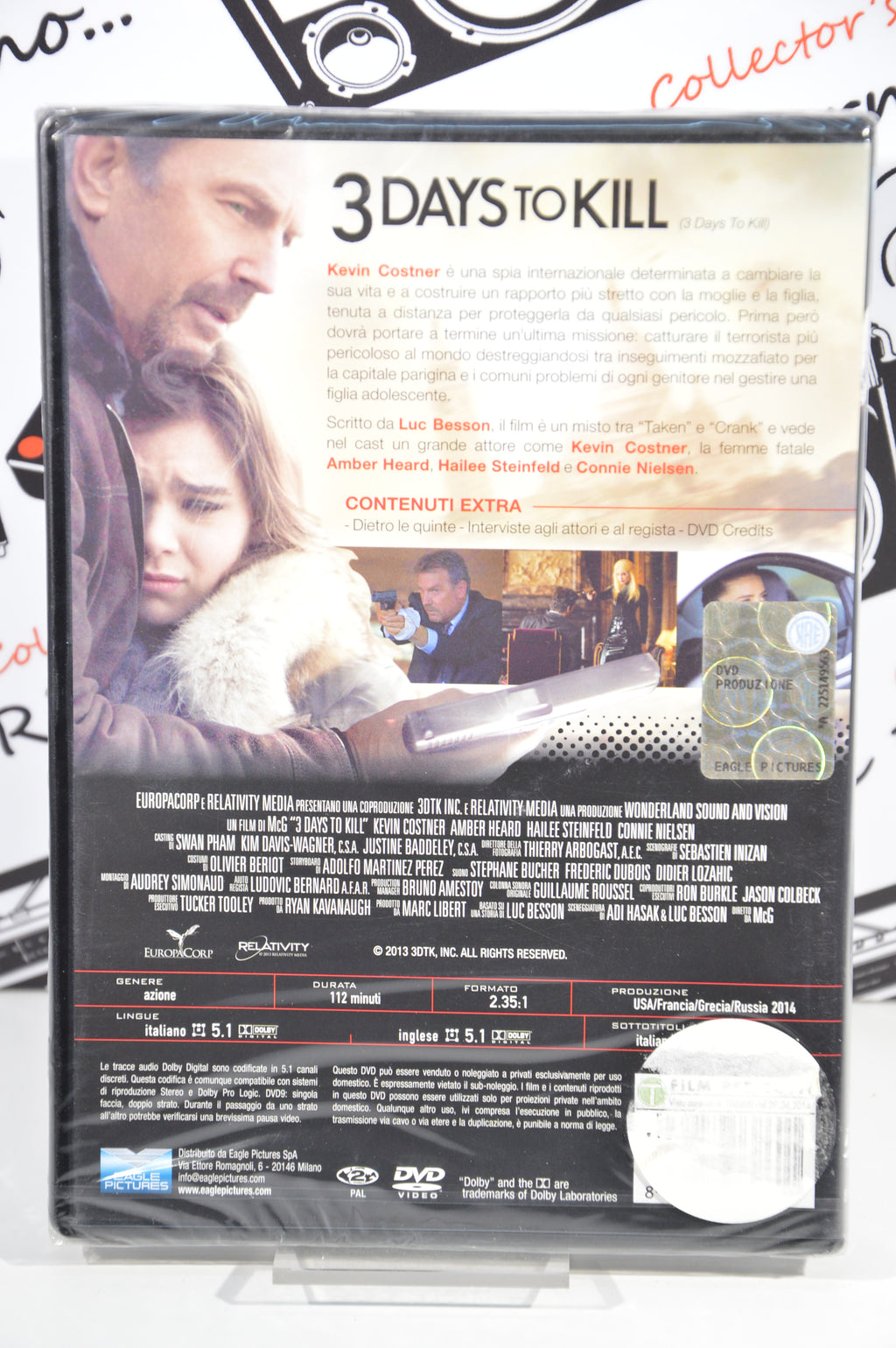 3 days to kill Dvd nuovo sigillato