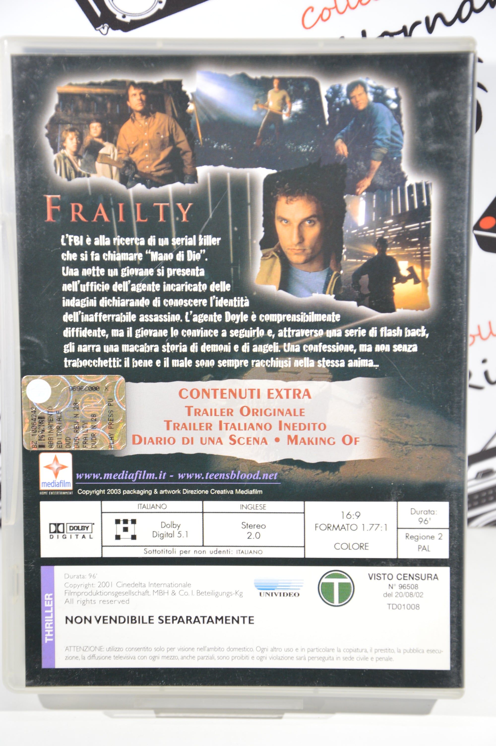 Frailty nessuno è al sicuro Dvd