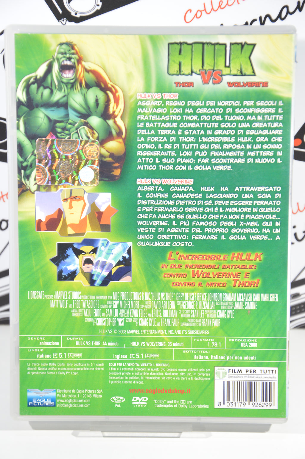 Hulk Thor vs Wolverine Dvd