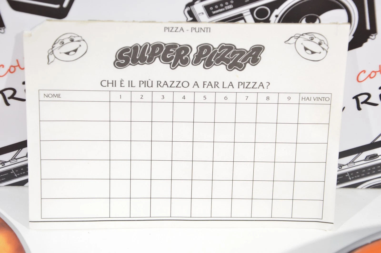 Tartarughe ninja alla riscossa Super Pizza gioco da tavolo
