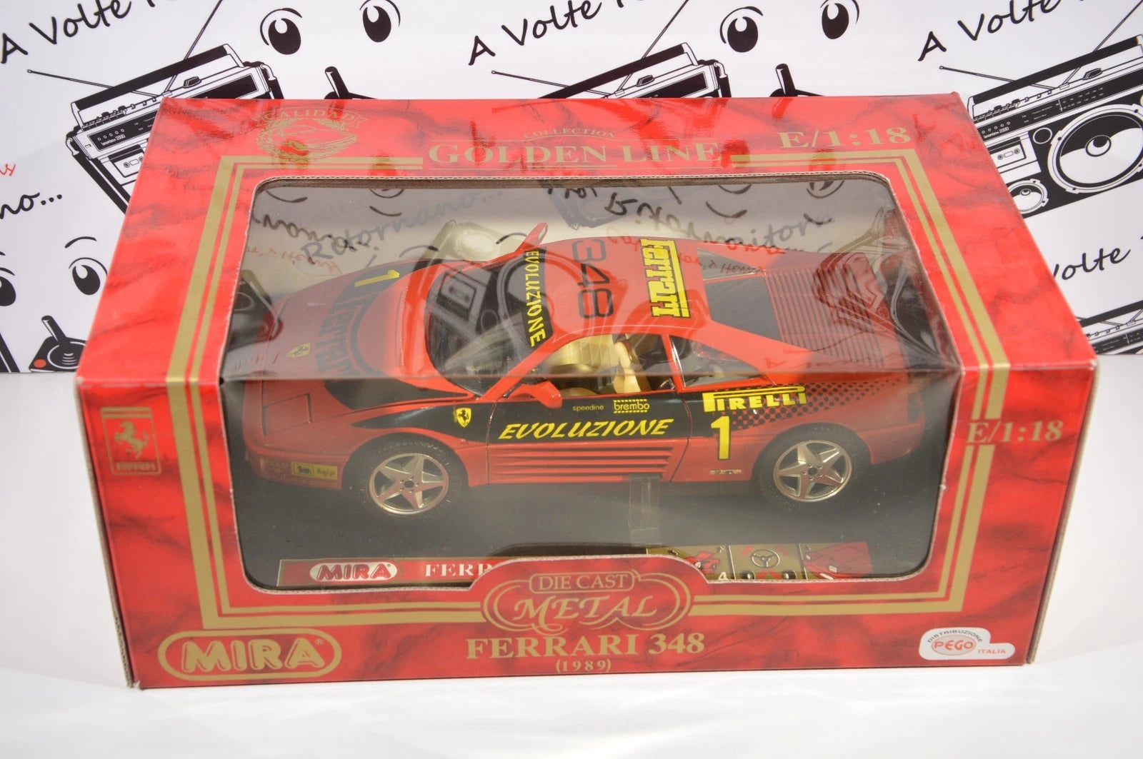 Ferrari 348 1989 Mira scala 1:18