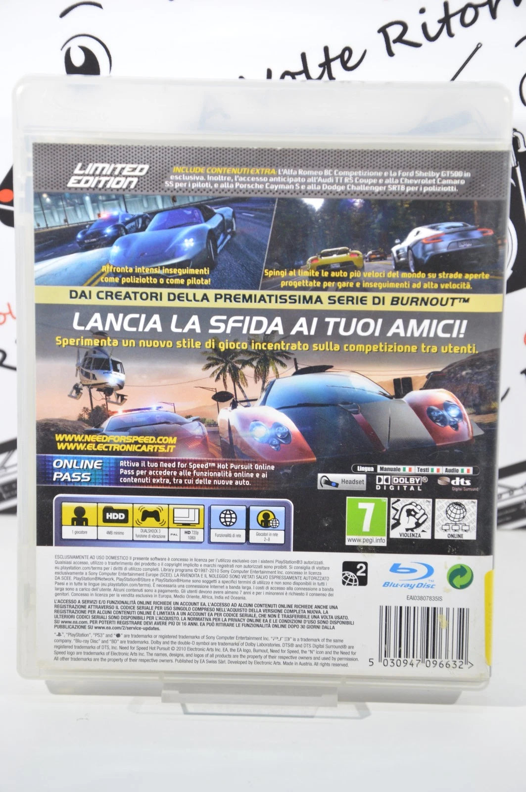 Need for speed Hot Pursuit Limited edition Playstation 3