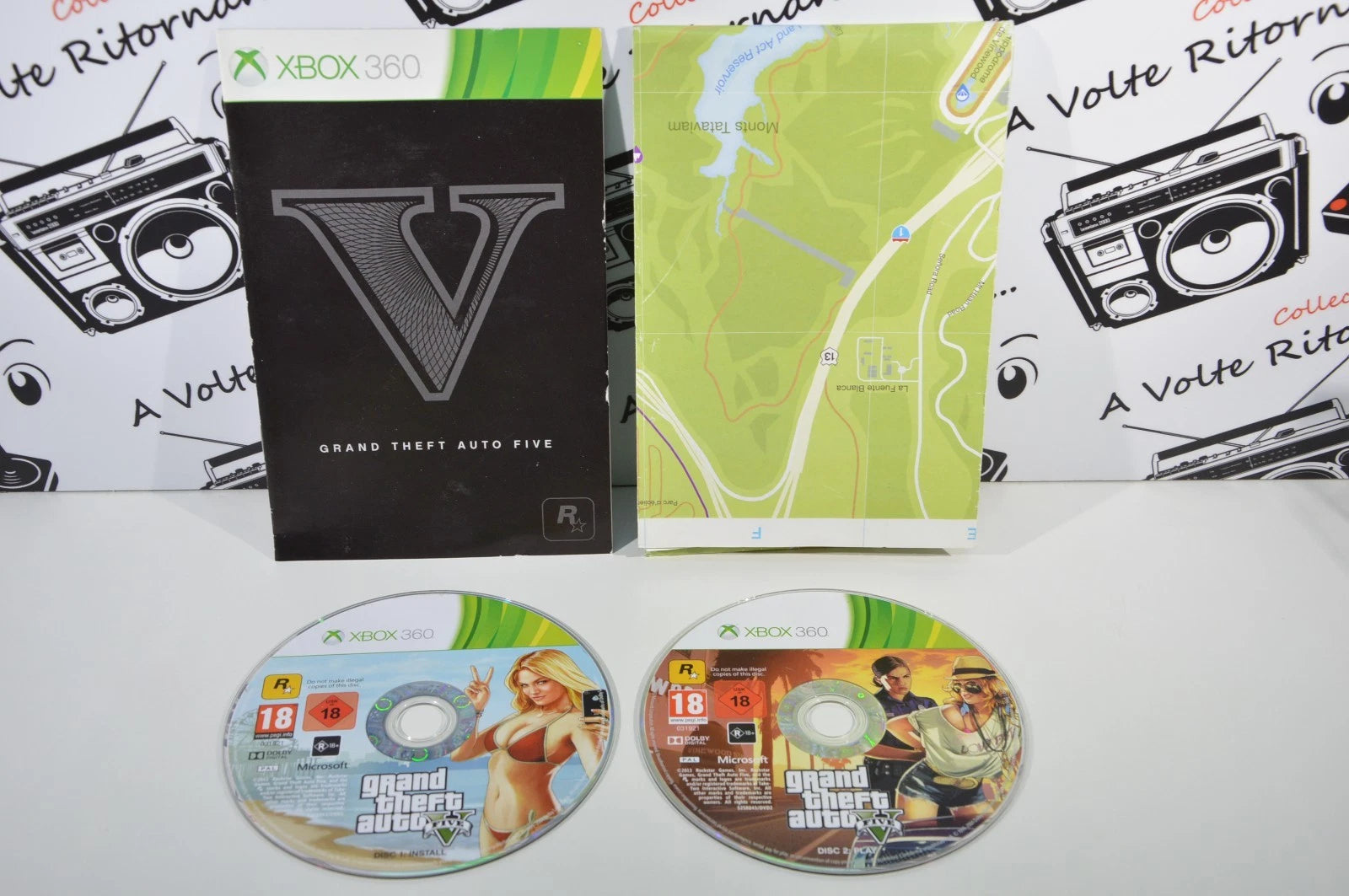 Grand Theft auto V Xbox 360 con mappa