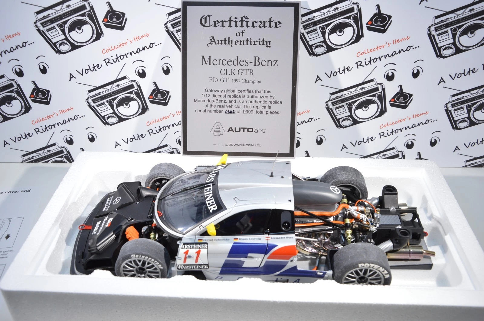 Mercedes Benz CLK GTR Fia gt 1997 GT1 Champion scala 1:12