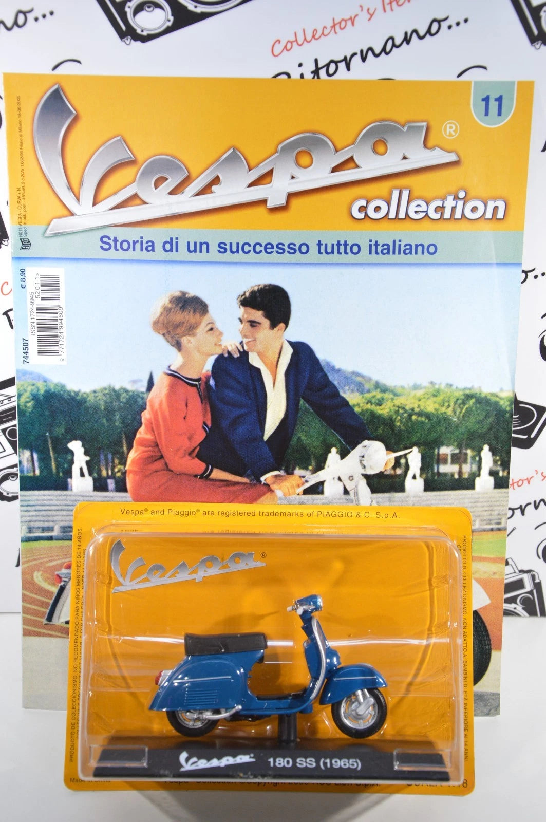Vespa 180 SS 1965 scala 1:18 con fascicolo Vespa collection 11 die cast