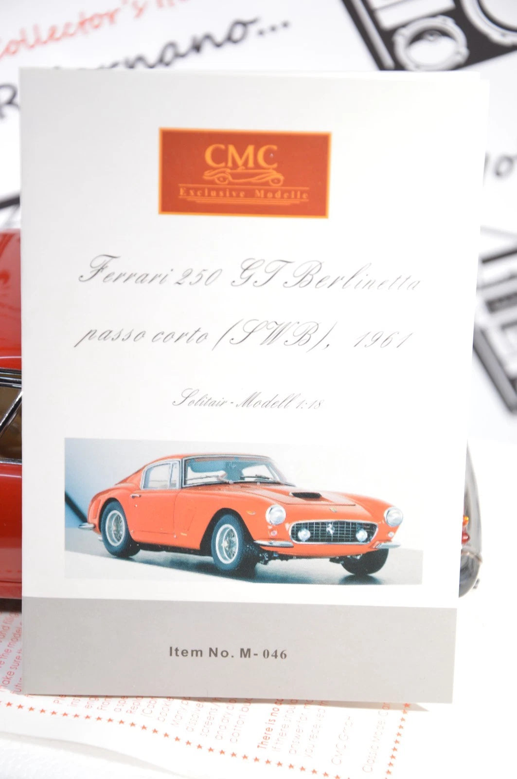 Cmc Ferrari 250 GT Berlinetta passo corto SWB 1961 scala 1:18